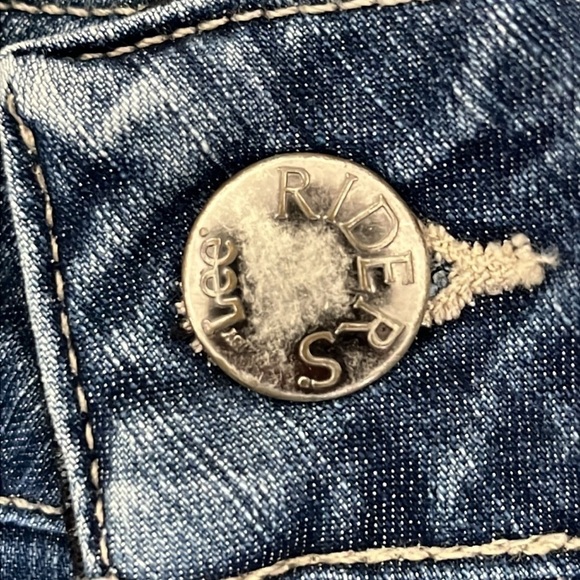 Riders by Lee Curvier Womens 14P Blue Jeans Petite Elastic Waistband - Picture 6 of 16